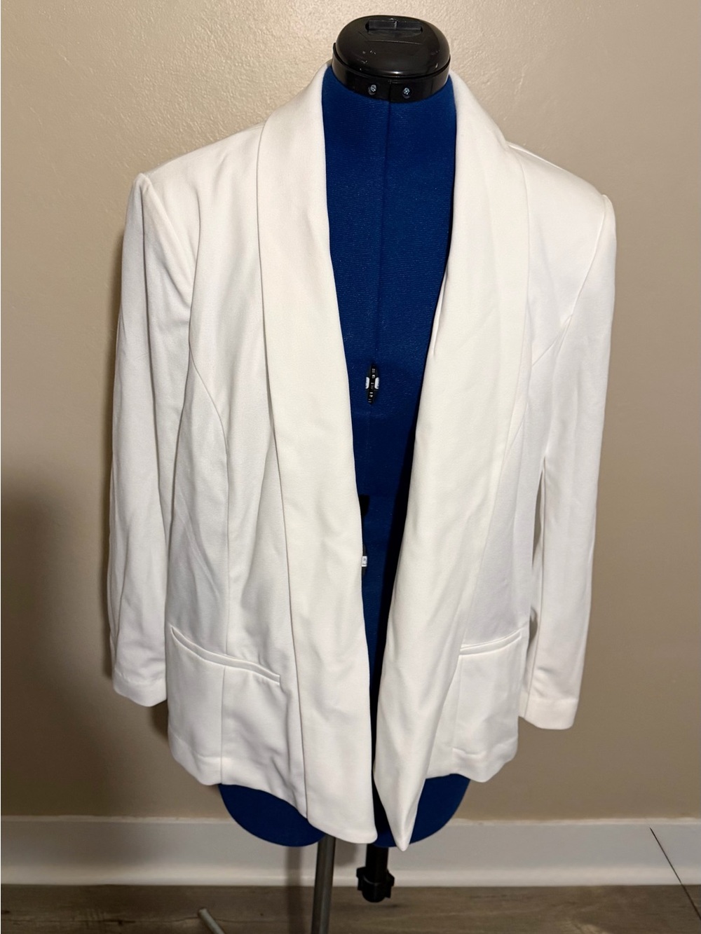 Anne Klein White Open Front Blazer Jacket Women’s XL NWT